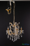 Real Crystal and Gold Elegant Chandelier - 5 Candle Light - Hardwired | ShopWildThings.com