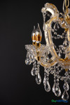 Real Crystal and Gold Elegant Chandelier - 5 Candle Light - Hardwired | ShopWildThings.com