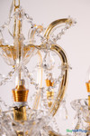 Real Crystal and Gold Elegant Chandelier - 5 Candle Light - Hardwired | ShopWildThings.com
