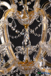 Real Crystal and Gold Elegant Chandelier - 5 Candle Light - Hardwired | ShopWildThings.com