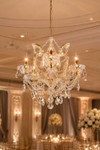 Real Crystal and Gold Elegant Chandelier - 5 Candle Light - Hardwired | ShopWildThings.com