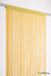 String Curtain Sunset Gold 3' W x 10' L - FR Fire Rated - Polyester & Cotton "Nassau" (trimmable length!)