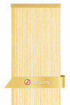 String Curtain Sunset Gold 3' W x 10' L - FR Fire Rated - Polyester & Cotton "Nassau" (trimmable length!)