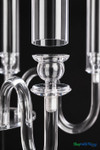 Clear Acrylic Candelabra with Hurricanes, 39" Tall with 6 Cups by ShopWildThings.com