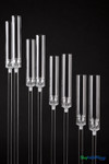 Clear Acrylic 8 Staggered "Allegra" Hurricane Candleabra Candle Holder from ShopWildThings.com
