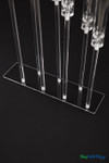 Clear Acrylic 8 Staggered "Allegra" Hurricane Candleabra Candle Holder from ShopWildThings.com