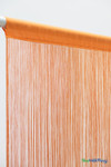 Orange Fire Treated String Curtain Fringe Panel for Doors and Windows, 12' Long Rod Pocket Curtain Backdrop by ShopWildThings.com