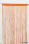 Orange Fire Treated String Curtain Fringe Panel for Doors and Windows, 12' Long Rod Pocket Curtain Backdrop by ShopWildThings.com