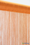 Orange Fire Treated String Curtain Fringe Panel for Doors and Windows, 12' Long Rod Pocket Curtain Backdrop by ShopWildThings.com