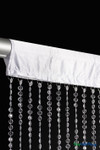 20 Foot Long Crystal Non Iridescent Beaded Curtain with Elegant Satin Rod Pocket, Classy Backdrop Panel | ShopWildThings.com
