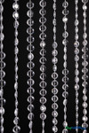 20 Foot Long Crystal Non Iridescent Beaded Curtain with Elegant Satin Rod Pocket, Classy Backdrop Panel | ShopWildThings.com