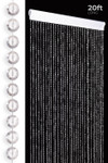 20 Foot Long Crystal Non Iridescent Beaded Curtain with Elegant Satin Rod Pocket, Classy Backdrop Panel | ShopWildThings.com