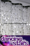 8Ft Silver Bubbles Curtain with Wavy Rod Featured on Dancing with the Stars by ShopWildThings.com