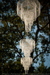 Crystal Beaded Chandeliers Glisten in Natural Outdoor Setting, ShopWildThings.com Crystal Beaded Chandeliers Glisten in Natural Outdoor Setting, ShopWildThings.com