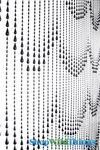 Solid Black Raindrops Scalloped Pattern, ShopWildThings Beaded Party Curtains Solid Black Raindrops Scalloped Pattern, ShopWildThings Beaded Party Curtains