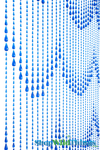 Blue Non-Iridescent Raindrops Scalloped Pattern, ShopWildThings Beaded Party Curtains Blue Non-Iridescent Raindrops Scalloped Pattern, ShopWildThings Beaded Party Curtains