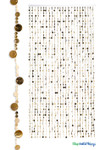 Gold Metallic Circles Bubbles Beaded Curtain for Backdrops and Party Decorations Gold Metallic Circles Bubbles Beaded Curtain for Backdrops and Party Decorations