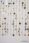 Gold Metallic Circles Bubbles Beaded Curtain for Backdrops and Party Decorations Gold Metallic Circles Bubbles Beaded Curtain for Backdrops and Party Decorations