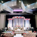 Create WOW worthy backdrops with Silver “Bubbles” Beaded Curtains by ShopWildThings.com – available in lengths from 6’ – 20’!