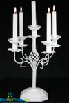 COMING SOON! Candle Holder "Jenna" White - 5 Pillar Candelabra 15"
