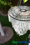 ShopWildThings Tiered Chandelier Ashlynn Features Crystal Iridescent Beads, 22" Long by 10" Wide ShopWildThings Tiered Chandelier Ashlynn Features Crystal Iridescent Beads, 22" Long by 10" Wide