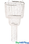 5.5 Foot Long Tiered Swag Chandelier, Crystal Iridescent Beaded Lighting by ShopWildThings.com