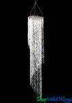 Spiral Swirling Chandelier ShopWildThings Crystal Beaded Event Decoration