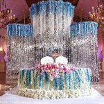 Loaded with Crystal Iridescent Beads, ShopWildThings Party Swirl Chandelier is over 6 Feet of Spiral Swirling Elegance