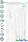 9 Foot Long Crystal Iridescent Beaded Curtain with Elegant Satin Rod Pocket, Classy Backdrop Panel | ShopWildThings.com 9 Foot Long Crystal Iridescent Beaded Curtain with Elegant Satin Rod Pocket, Classy Backdrop Panel | ShopWildThings.com