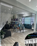 Glam Up Your Space with Satin Rod Pocket Top "Diamonds" Beaded Curtains by ShopWildThings.com! This stunning salon interior shows how our curtains can elevate any space. With a variety of sizes available and customization options, you can create a truly unique look. Shop now and add a touch of luxury to your home or business. Glam Up Your Space with Satin Rod Pocket Top "Diamonds" Beaded Curtains by ShopWildThings.com! This stunning salon interior shows how our curtains can elevate any space. With a variety of sizes available and customization options, you can create a truly unique look. Shop now and add a touch of luxury to your home or business.
