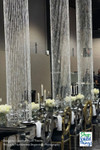 High Ceiling Event Decor Ideas with ShopWildThing’s collection of sparkling Diamonds Beaded Iridescent Columns and matching Chandeliers!