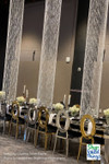 High Ceiling Event Decor Ideas with ShopWildThing’s collection of sparkling Diamonds Beaded Iridescent Columns and matching Chandeliers!