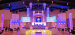 When it's time to sparkle, it's time to call ShopWildThings! 
With our fully matching collection of Diamonds Iridescent Beaded Decor, we have everything you need to make a spectacular design. This collection features matching Beaded Curtains, Columns, Chandeliers, Swags, and more.

Sparkling Ceiling Decor and Extra Tall Crystal Columns