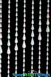 Close up of Glow Dark White Raindrop Beaded Curtains, High Quality Beaded Curtains from ShopWildThings.com Close up of Glow Dark White Raindrop Beaded Curtains, High Quality Beaded Curtains from ShopWildThings.com