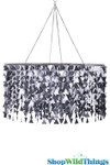 3 Foot Wide Chandelier with Lightweight PVC Triangle Beads, ShopWildThings.com
