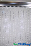 Silver Kismet Chains in Multi-Sized Links on a Silver Metal Header Create an Awesome Curtain by ShopWildThings.com