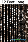 Metallic Light Gold PVC Discs are Featured on ShopWildThings Extra Long, Ready to Hang Lightweight Shimmy Curtains Metallic Light Gold PVC Discs are Featured on ShopWildThings Extra Long, Ready to Hang Lightweight Shimmy Curtains