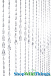 Clear Non-Iridescent Raindrops Scalloped Pattern, ShopWildThings Beaded Party Curtains Clear Non-Iridescent Raindrops Scalloped Pattern, ShopWildThings Beaded Party Curtains