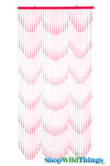 ShopWildThings Scalloped Pattern Raindrops Acrylic Door Beads ShopWildThings.com ShopWildThings Scalloped Pattern Raindrops Acrylic Door Beads ShopWildThings.com