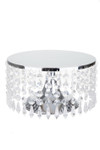 Real Crystal Beaded Cake Stand with Mirror Finish Silver Top ShopWildThings.com Real Crystal Beaded Cake Stand with Mirror Finish Silver Top ShopWildThings.com