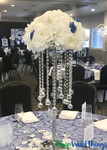 Tall Beaded Crystal Stand for Wedding Centerpieces Dangling Strands of Beads ShopWildThings.com Tall Beaded Crystal Stand for Wedding Centerpieces Dangling Strands of Beads ShopWildThings.com