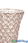 Beaded Real Crystals Trumpet Vase | "Prestige" Gold 22" Beaded Real Crystals Trumpet Vase | "Prestige" Gold 22"