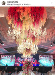 Hanging Floral Installation With 8Ft Long Draping Delphinium Garlands | ShopWildThings.com Hanging Floral Installation With 8Ft Long Draping Delphinium Garlands | ShopWildThings.com