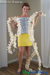 Clearance - Plumeria Frangipani Silk Flower Garland - Blush Pink - 7 1/2' Long - Bendable Wire