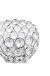 Candle Holder - Round Beaded Real Crystal Votive - "Prestige" - 5" Silver by ShopWildThings.com Candle Holder - Round Beaded Real Crystal Votive - "Prestige" - 5" Silver by ShopWildThings.com