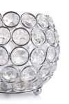 Candle Holder - Round Beaded Real Crystal Votive - "Prestige" - 5" Silver by ShopWildThings.com Candle Holder - Round Beaded Real Crystal Votive - "Prestige" - 5" Silver by ShopWildThings.com