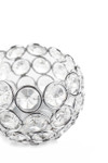 Candle Holder - Round Real Beaded Crystal Votive - "Prestige" - 4" Silver by ShopWildThings.com Candle Holder - Round Real Beaded Crystal Votive - "Prestige" - 4" Silver by ShopWildThings.com