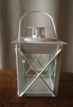 Mini Square Hurricane Lantern, roof and glass panels removable to change look | ShopWildThings
