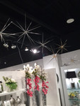 Hanging Starburst Decorations In Gold or Silver, Lightweight Decorations | ShopWildThings.com