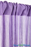 Lilac String Curtain Fringe Panel for Doors and Windows, 7' Long Rod Pocket Curtain Backdrop by ShopWildThings.com